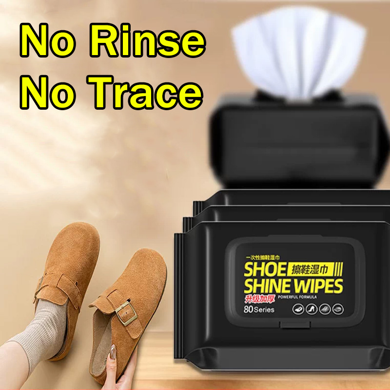 White Sneaker Care Kit - Disposable Powerful Shoe Wipes Cloth for