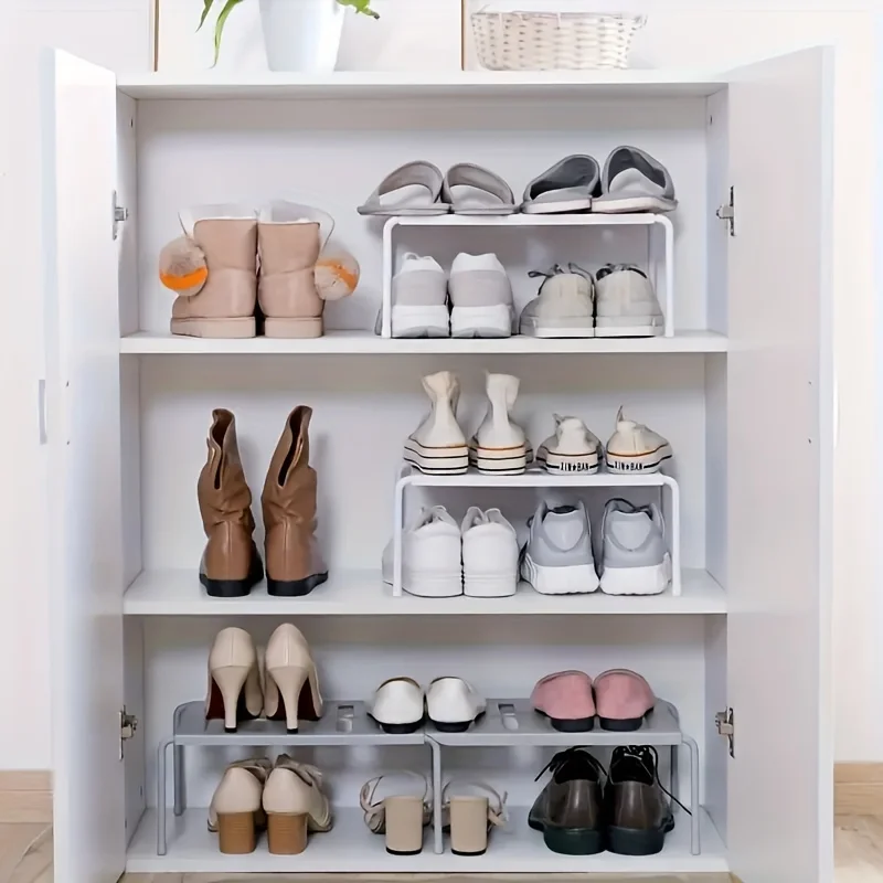 Adjustable Plastic Shoe Rack M - White Sneaker Care Kit recension och pris