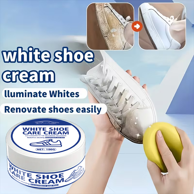 White Sneaker Care Cream with  - Sneaker Care Whitener recension och pris